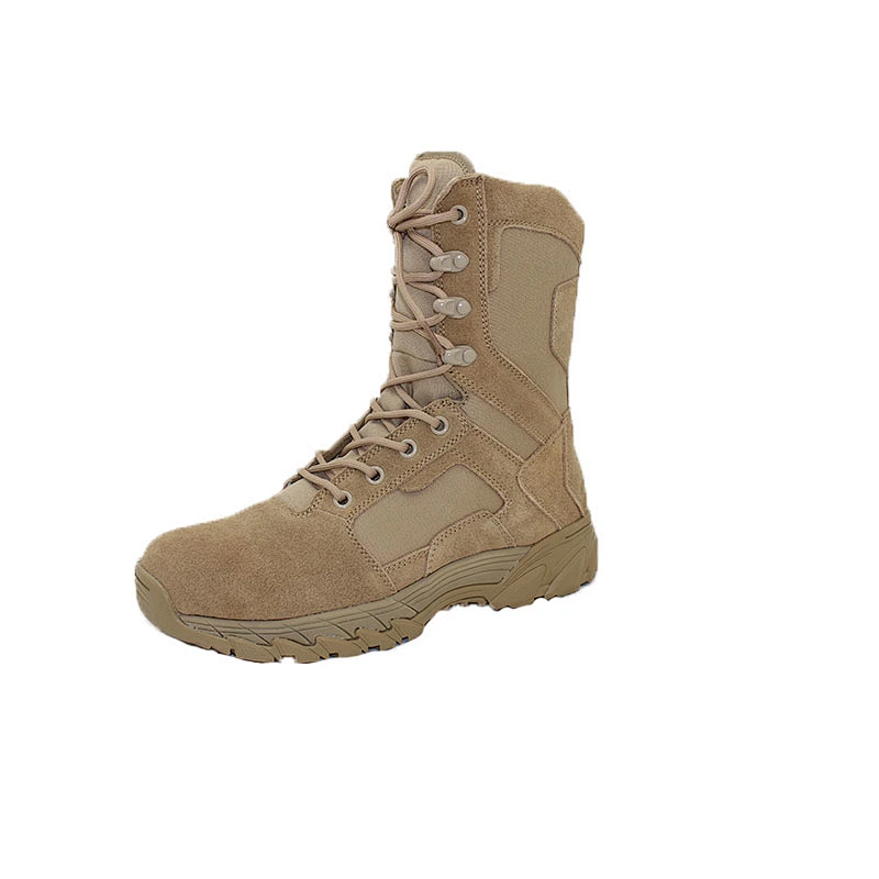 Jiulong Factory Best Price Cow Suede leather Military Panama Combat Desert Boots