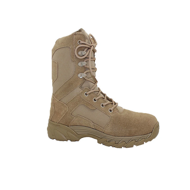 Jiulong Factory Best Price Cow Suede leather Military Panama Combat Desert Boots