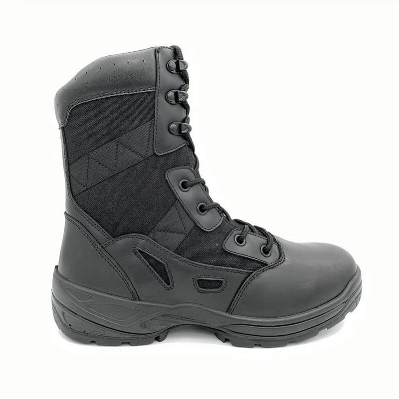 2020 new style Outdoor Military Tactical Black Leather Injection Boots