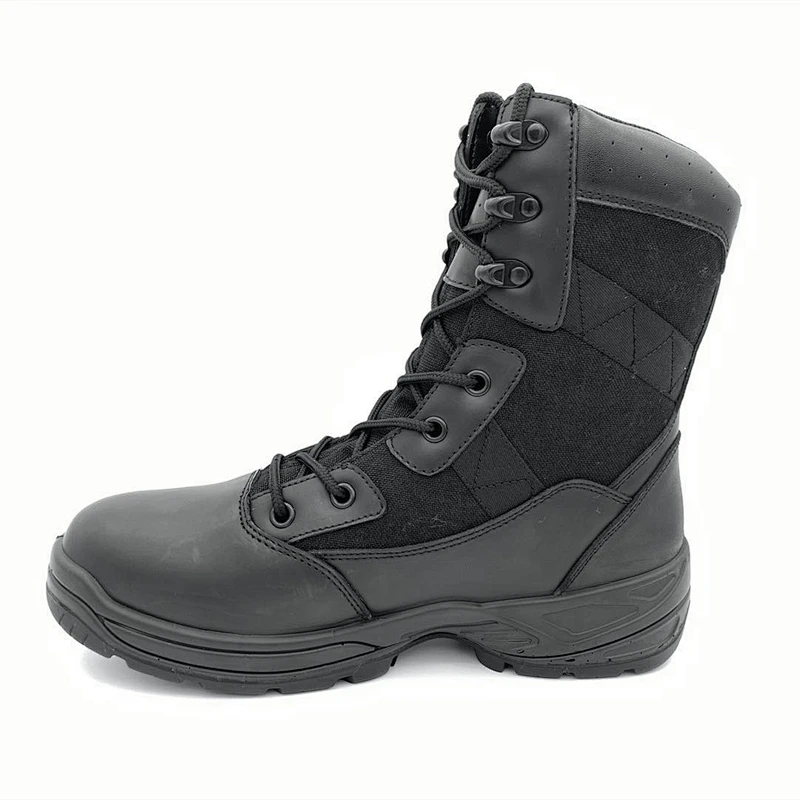 2020 new style Outdoor Military Tactical Black Leather Injection Boots
