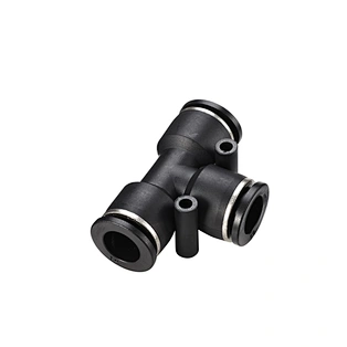 Angricht A107 PE Quick Connect 3 Way Fitting Pneumatic Tee Fittings Quick Release Plastic Air Hose Connector