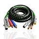 DOT Approved 4-in-1 Air Line Hose Assembly with ABS Cable & Gladhands for Trailers Brake Systems