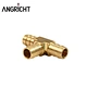 Angricht High-quality 3-way Hose Barb Fittings Tee Shape Air Brake Hose Quick Connecting DOT Hose Barb Fitting for Truck Trail