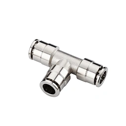 Tee Type Three Way Metal Pneumatic Pipe Fittings,brass Push in Fittings