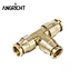 Key Forward Unique Design Tee Quick Connector Three-Way Intubation Union Tee Smooth Dot Copper Connector Brass Plastic Joints