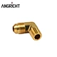 Angricht High-quality 1/8" 3/16" 1/4" 3/8" 1/2" Brass Connector SAE 45 Degree Flare Quick Connecting Coupling