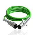 DOT Approved 7 Way ABS Electrical Cable with Plug for Heavy Duty Semi Truck Trailer Tractor Wiring Harness