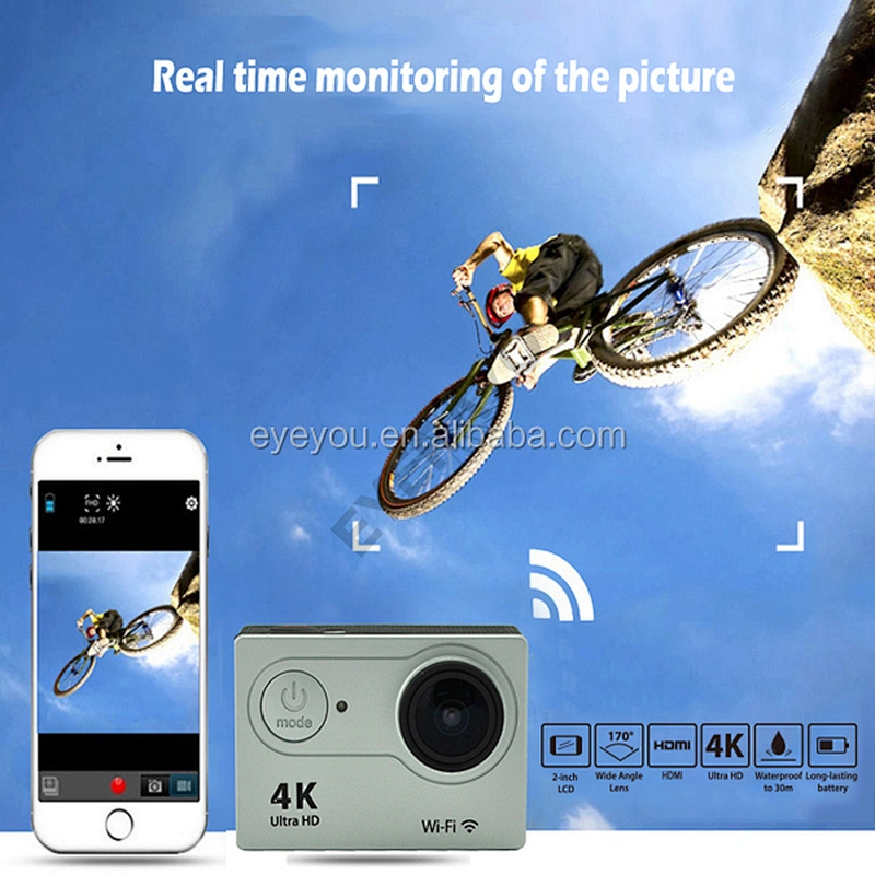 SJ8000 WIFI H9 Action camera 4k with Visual angle 170 and 2.0inch screen