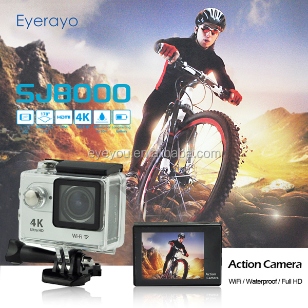 SJ8000 WIFI H9 Action camera 4k with Visual angle 170 and 2.0inch screen