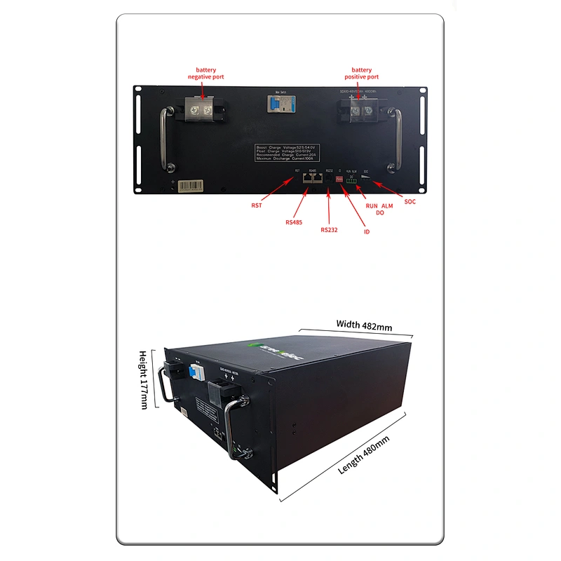 Lifepo4 Lithium Ion Battery 48V 100Ah Battery For Backup Power Solar Energy Storage Systems