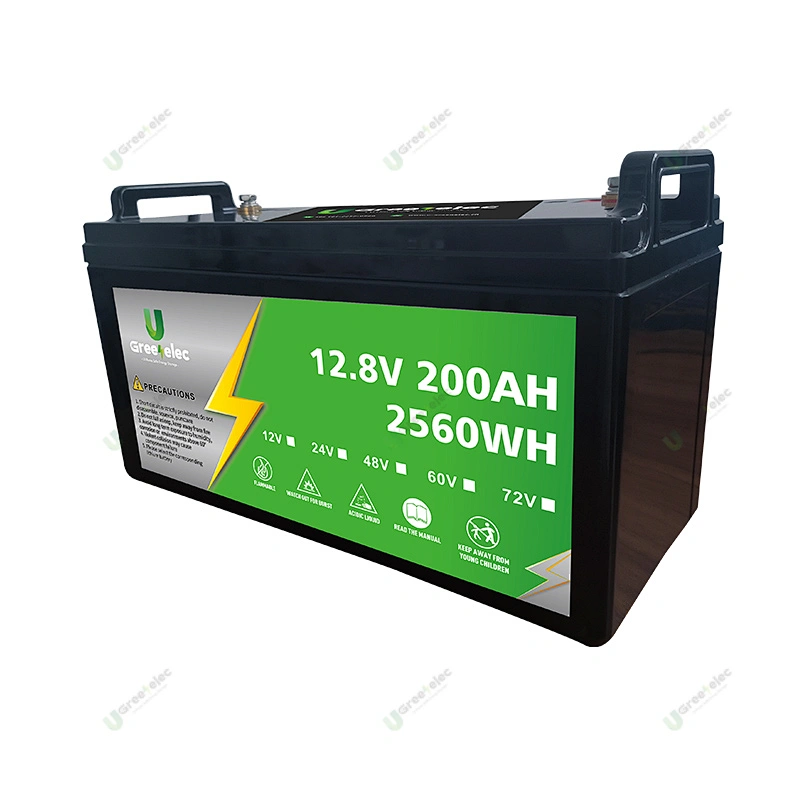 Lifepo4 12V 200ah 12.8V grade a lithium ion battery With Bms for lead acid battery replacement