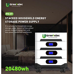 High Quality  48V 400A   lifepo4 battery  Stacked Household Energy Storage Power Supply