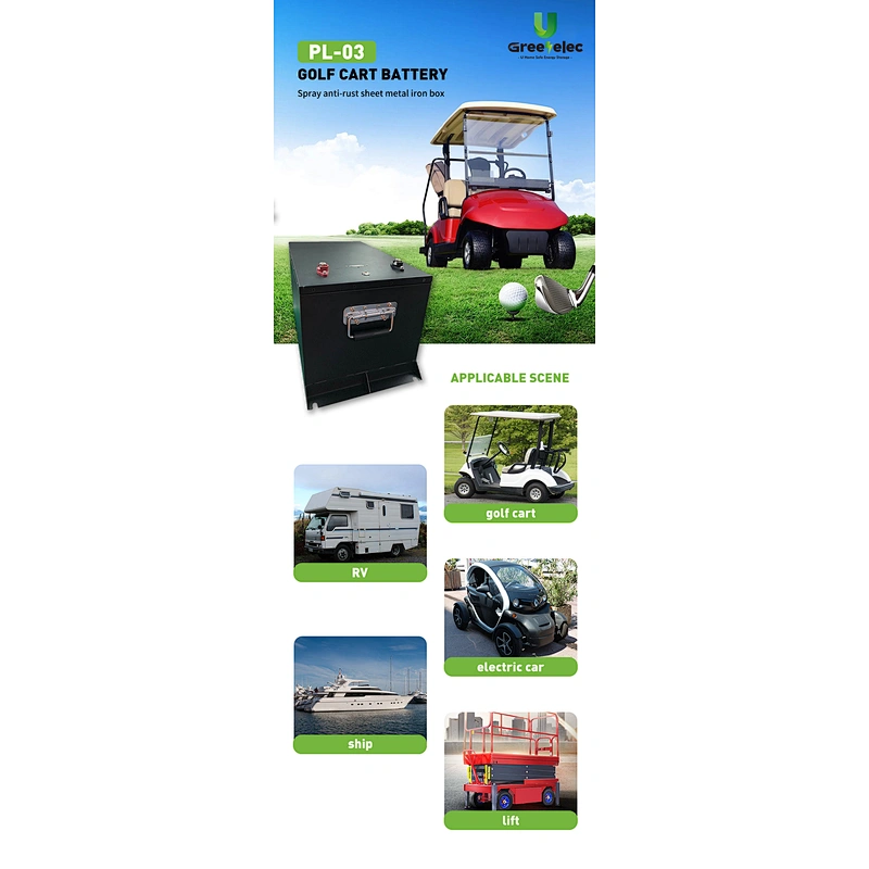 Grade A LiFePo4 for Renewable Energy Solar Power EV Charger and Battery Storage for Golf Cart