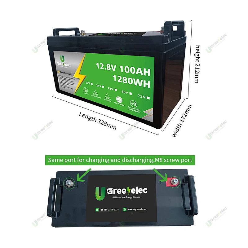 Solar Energy Storage Battery Cells 12.8v100ah rechargeable deep cycle lithium ion