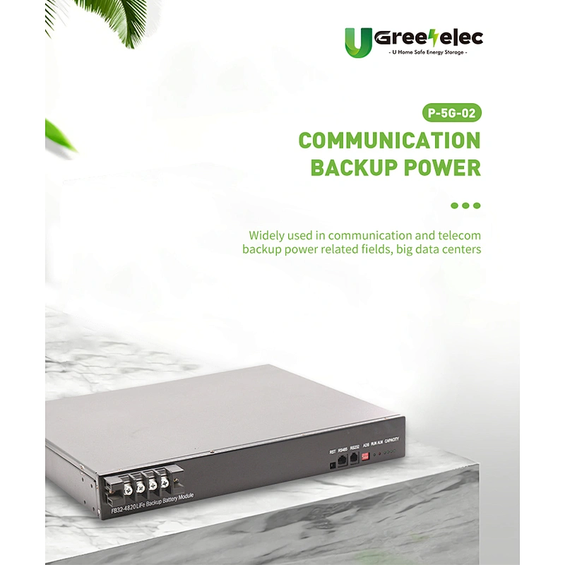 19'' 2U  Long Service Time Lithium Energy Storage Electric Storage Batteries for Communication Station Base