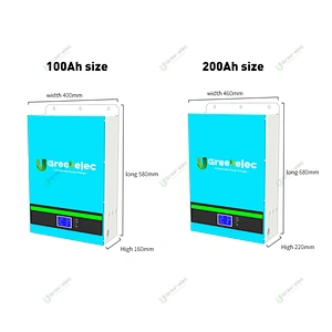 U-Greenelec Long Life Cycle & Warranty 51.2V Solar System Home Energy Battery Storage LiFePo4 Backup