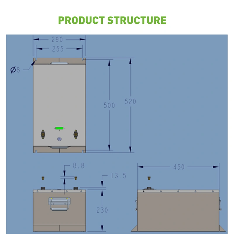 LiFePo4 Storage Battery 63Ah EV/Golf Cart/Marine Solar Portable Energy Storage Battery Backup