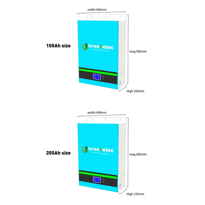 Greenelec 48v Lifepo4 Battery 100ah 200ah Lithium Ion Battery Power Wall Battery