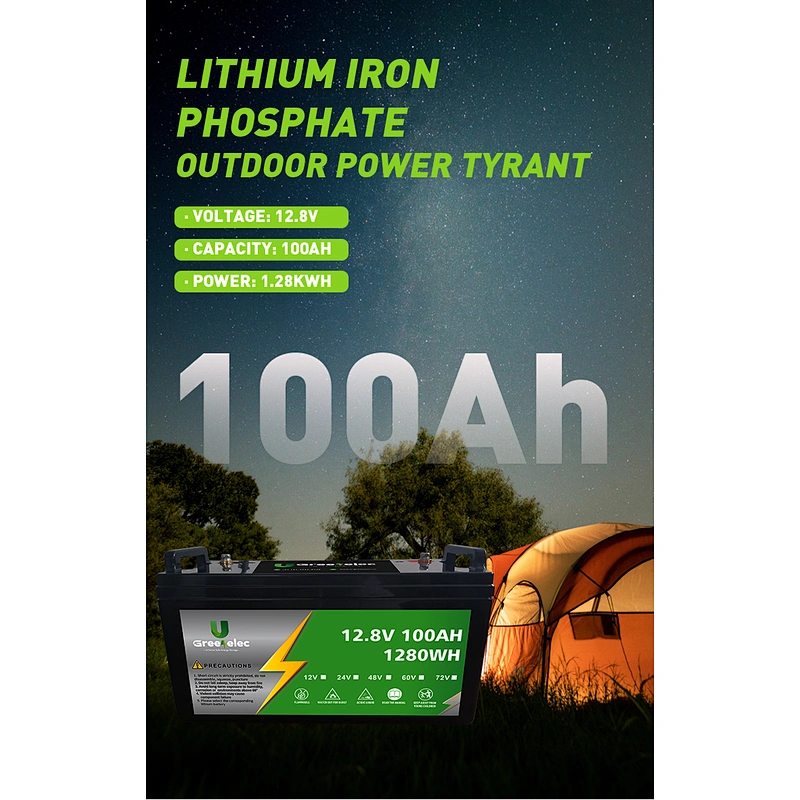 100Ah 200Ah 300Ah Portable Solar Panel Battery Storage for RV/EV/Boat/Golf Cart/Forklift