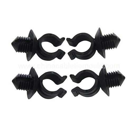 furr fir tree snap fit central clip cable clip mold