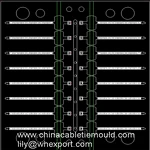 Label marker cable tie injection mould picture and drawing