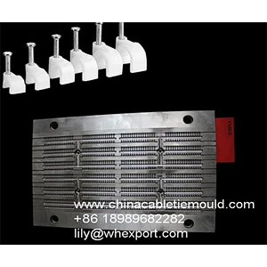 Plastic double nail flat cable clips mould