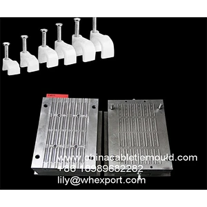 plastic double nail flat cable clips mould