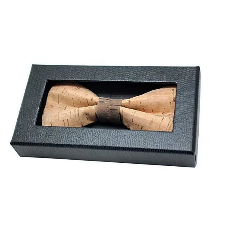 Boshiho Brand design High quality fashion Eco Friendly Mens Cork Bow Tie