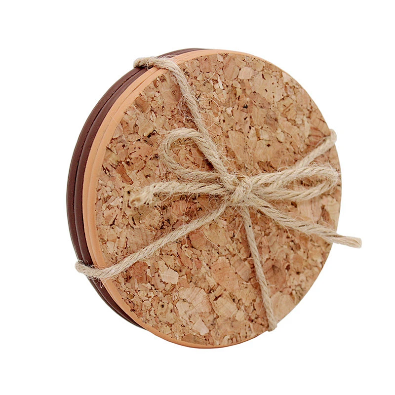 Newest Top Sale High Quality Natural Custom coffee tea Wooden Cup Pads Cork Coasters