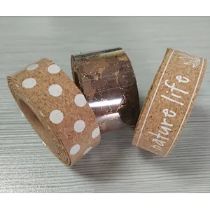 Boshiho Cork tape packing measuring adhesive Washi packing Tape eco-friendly