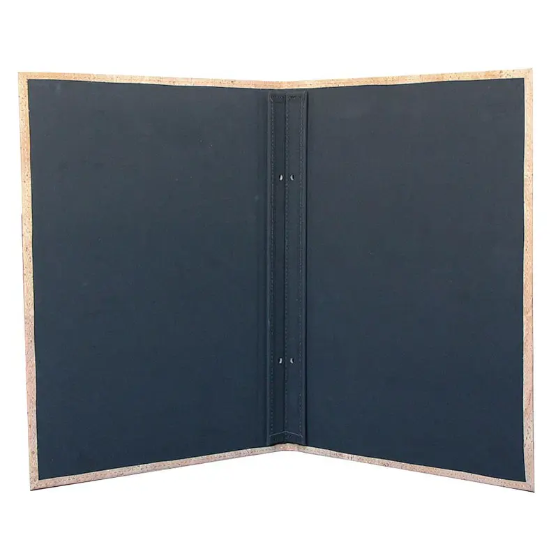 Boshiho customized menu natural cork eco-friendly folder for restaurant wood color