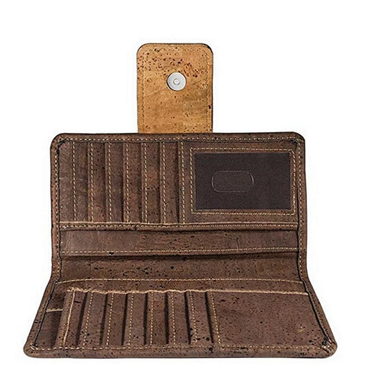 Shenzhen Supplier Vegan Women's Travel Passport Dark Cork Wholesale Travel Wallets