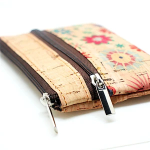 Boshiho ecofriendly ladies Small PU cork purse pocket coin wallets