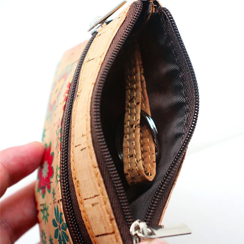 Boshiho ecofriendly ladies Small PU cork purse pocket coin wallets