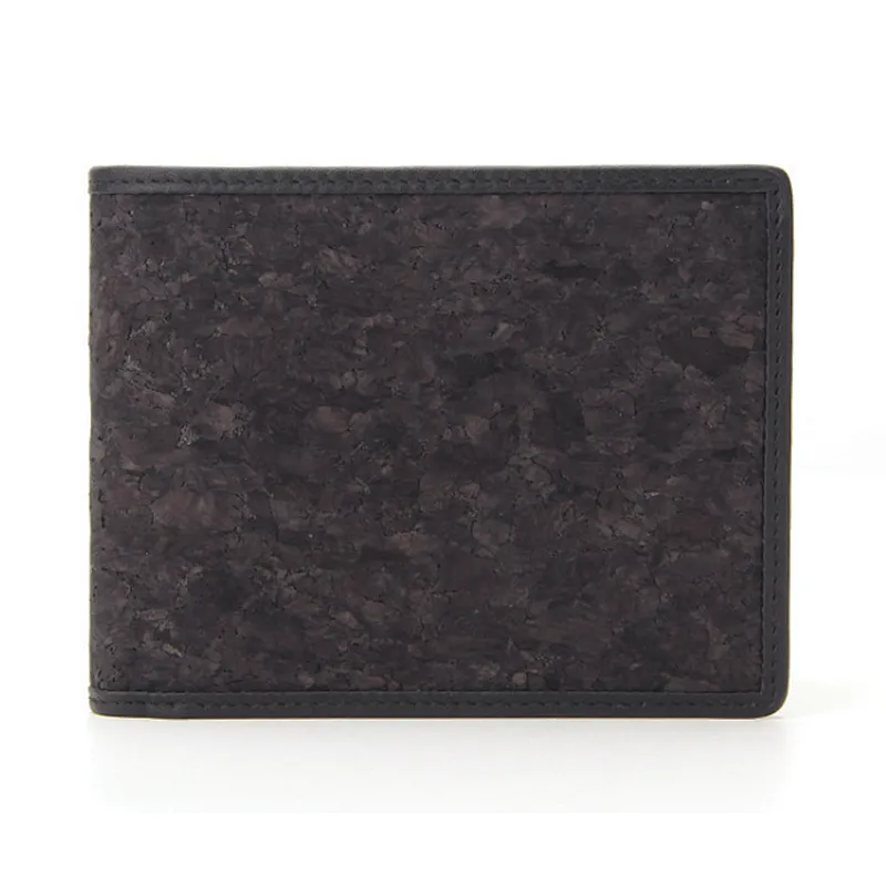 minimalist private label  bifold leather rfid blocking cork wallet