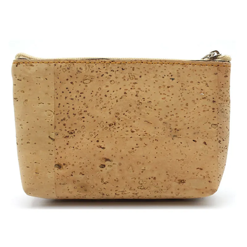 China Manufacturer Custom Design Vegan Zipper Eco-friendly Cork Material Lady Clutch Wallet