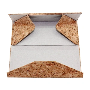 Cork Wooden Material Sunglasses Glasses Case with Lasercut Logo