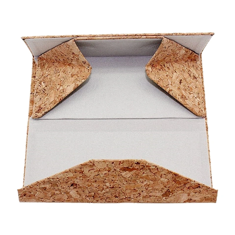 Cork Wooden Material Sunglasses Glasses Case with Lasercut Logo