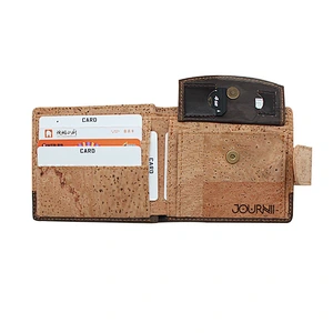Boshiho Eco friendly cork fabric sim card holder with coin purse slim wallet