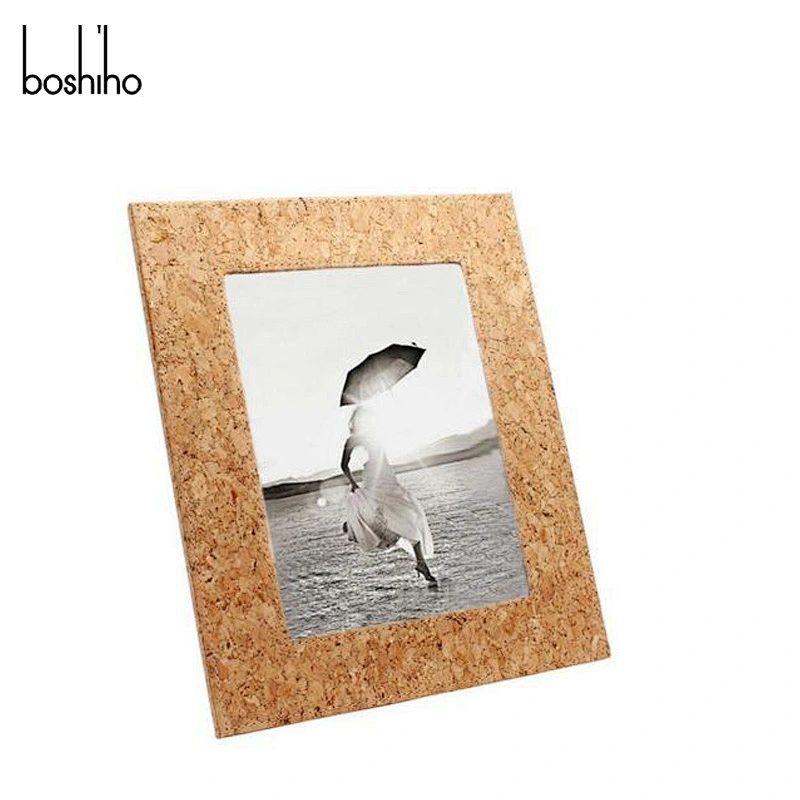 Custom corporate gift cork wooden photo picture frame Shenzhen