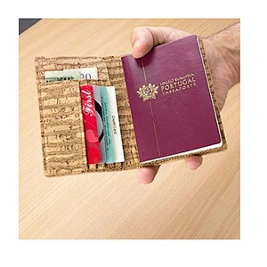 BOSHIHO cork fabric rfid passport holder