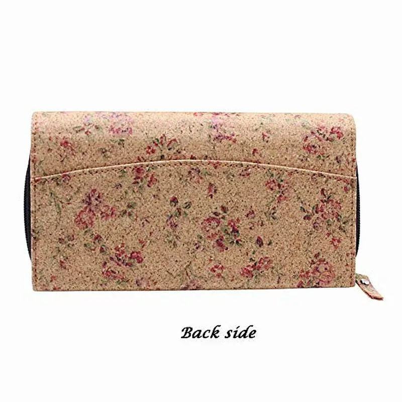 Boshiho Eco friendly large capacity cork wallet phone clutch purse