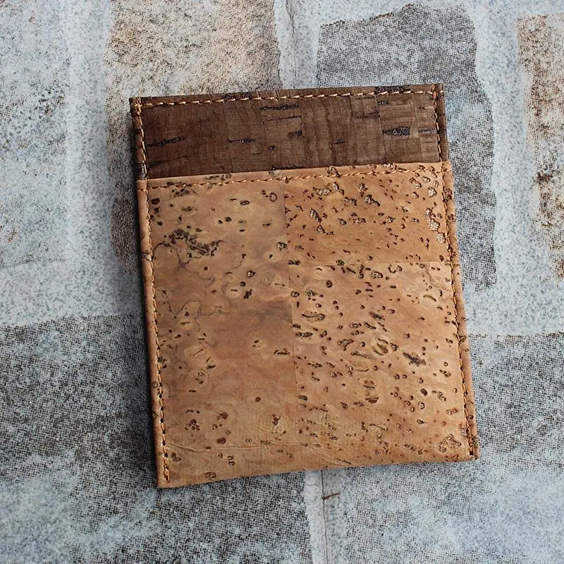 Boshiho fashion Hot selling portable vegan cork eco-firendly card holders mini slim wallet