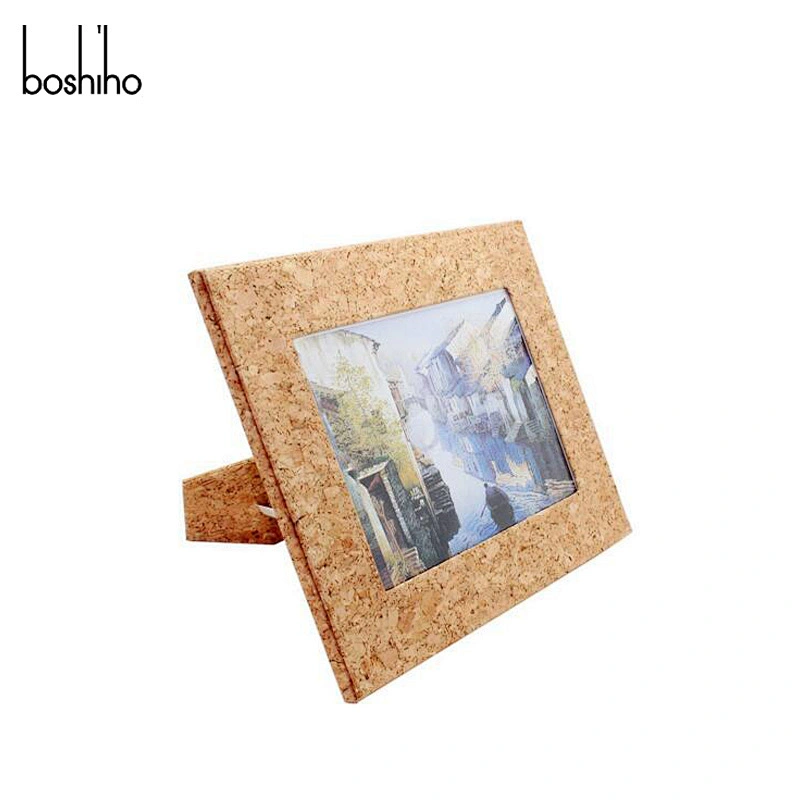 Custom corporate gift cork wooden photo picture frame Shenzhen