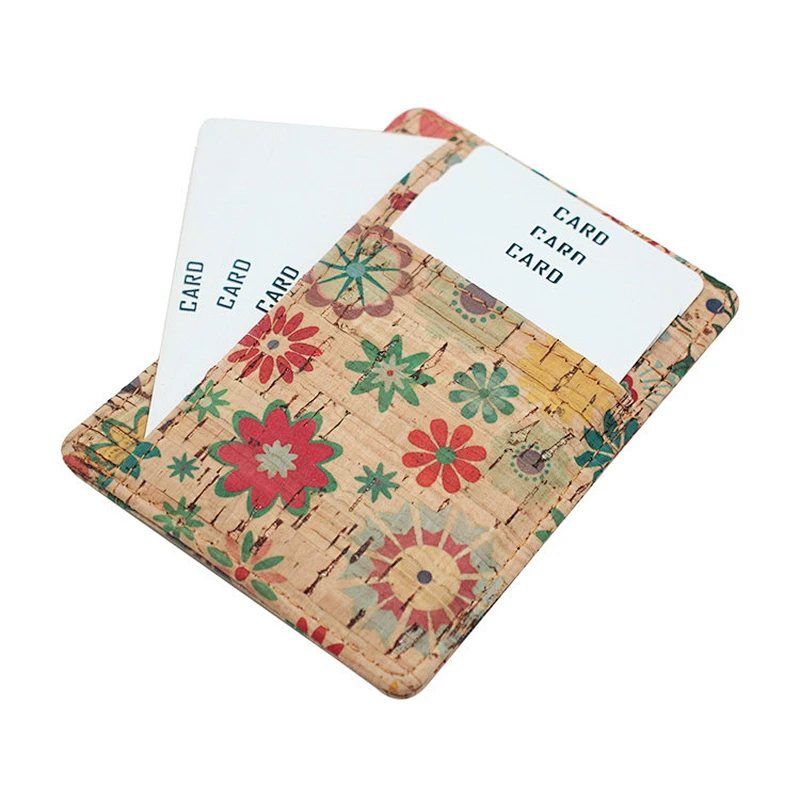 Boshiho High Quality blue red business Id  Vegan Cork employee ID card holder with lanyard