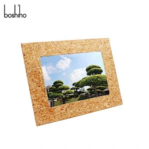 Custom corporate gift cork wooden photo picture frame Shenzhen