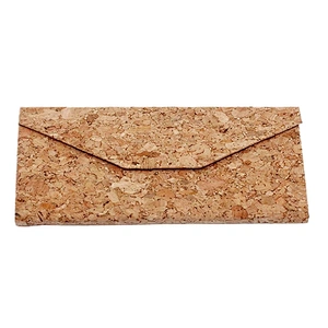 Cork Wooden Material Sunglasses Glasses Case with Lasercut Logo