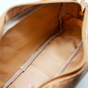Boshiho light weight Eco friendly vegan leather cork fabric cosmetic bag for women