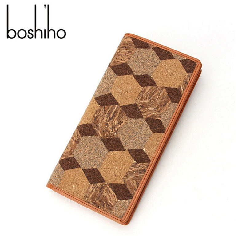 Coin Purse Eco Friendly Gift new design high quality mens cork wallet bifold money clip wallet