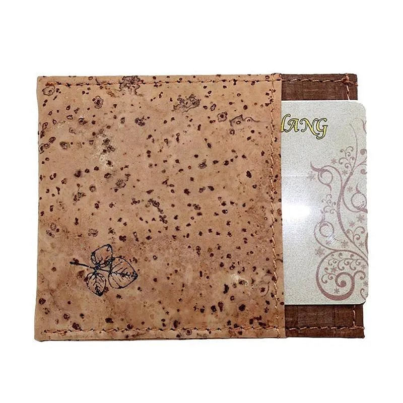 Boshiho fashion Hot selling portable vegan cork eco-firendly card holders mini slim wallet